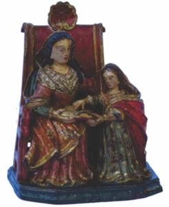 SANT’ANA MESTRA - Madeira esculpida. Policromia e douramento - Século XVIII – Minas Gerais